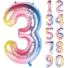 Load image into Gallery viewer, Number Foil Balloons 34" Fashion Foil