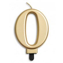 Load image into Gallery viewer, Large Number Metallic Birthday Candles