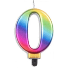 Load image into Gallery viewer, Large Number Metallic Birthday Candles