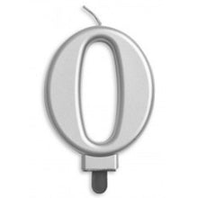 Load image into Gallery viewer, Large Number Metallic Birthday Candles
