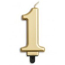 Load image into Gallery viewer, Large Number Metallic Birthday Candles