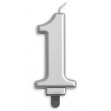 Load image into Gallery viewer, Large Number Metallic Birthday Candles