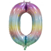Load image into Gallery viewer, Number Foil Balloons 34" Pastel