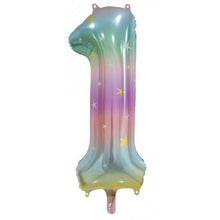 Load image into Gallery viewer, Number Foil Balloons 34" Pastel