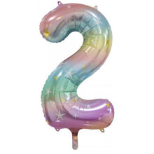 Load image into Gallery viewer, Number Foil Balloons 34" Pastel