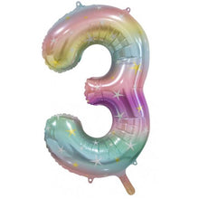 Load image into Gallery viewer, Number Foil Balloons 34" Pastel