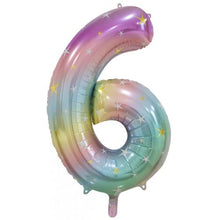 Load image into Gallery viewer, Number Foil Balloons 34" Pastel