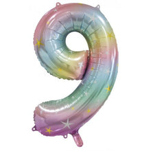 Load image into Gallery viewer, Number Foil Balloons 34" Pastel