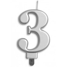 Load image into Gallery viewer, Large Number Metallic Birthday Candles