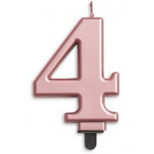 Load image into Gallery viewer, Large Number Metallic Birthday Candles