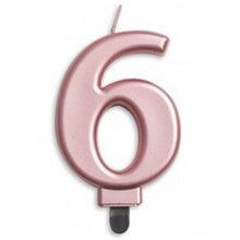 Load image into Gallery viewer, Large Number Metallic Birthday Candles