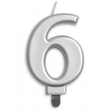 Load image into Gallery viewer, Large Number Metallic Birthday Candles