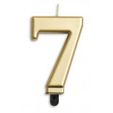 Load image into Gallery viewer, Large Number Metallic Birthday Candles