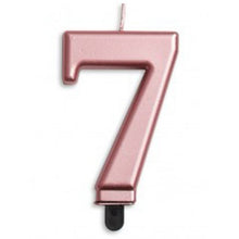 Load image into Gallery viewer, Large Number Metallic Birthday Candles
