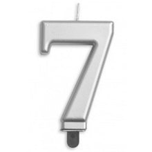 Load image into Gallery viewer, Large Number Metallic Birthday Candles