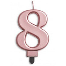 Load image into Gallery viewer, Large Number Metallic Birthday Candles
