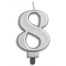 Load image into Gallery viewer, Large Number Metallic Birthday Candles