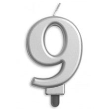 Load image into Gallery viewer, Large Number Metallic Birthday Candles